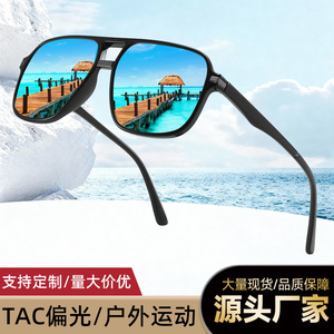 Lunettes de soleil polarisées UV400 avec verres TAC, monture noire, unisexe, pour la conduite et la mode - Product Image 5