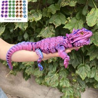 Vashine Jouet de simulation de cristal flexible imprimé en 3D, décoration d'intérieur, matériaux écologiques, figurine de dragon barbu