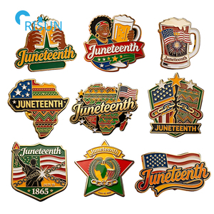Imán de Refrigerador, Pin de Solapa, Broche y Pin Esmaltado Personalizados para el Día de la Emancipación de los Negros en EE. UU. (Juneteenth) - Product Image 1