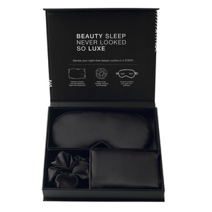 Yikameng Satin Eye <b>Mask</b> Hair Tie Pillowcase Set Imitation Silk Three Piece <b>Sleep</b> Beauty Gift Box With Logo - Product Image 4