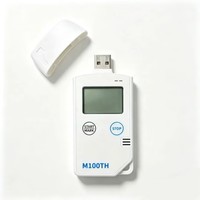 Registrador de Datos USB de Temperatura y Humedad con Pantalla LCD Multiusos OEM ODM, Informe en PDF, Plástico, Clasificación IP54