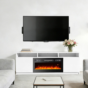 Mueble para TV con Chimenea Eléctrica de Diseño Moderno <span class=keywords><strong>Madro</strong></span> Di de 63'', Soporte para TV para Sala de Estar de Hotel - Product Image 1