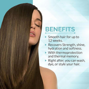 Perawatan Pelurusan Rambut Keratin Brasil Asam Glukosilat, Sistem Pelurusan Blowout untuk Rambut Kering dan Rusak, Bebas Formaldehida - Product Image 5