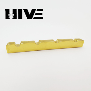 HIVE Raffinato Capotasto per <span class=keywords><strong>Basso</strong></span> Elettrico a 4 <span class=keywords><strong>Corde</strong></span> in Ottone Massiccio ad Alta Densità 42MM - Product Image 4