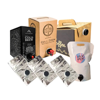 Distributeur de liquide de boisson de luxe imprimé personnalisé 15L 20L vin café bavoir aseptique sac dans une boîte boîte de papier de café infusé à froid avec valve