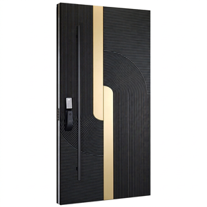 Puertas de Entrada Principales Pivotantes de Aluminio y Acero Modernas de los Mejores Proveedores de China, Diseño de Puertas de Seguridad para Casas, Puertas Exteriores - Product Image 1