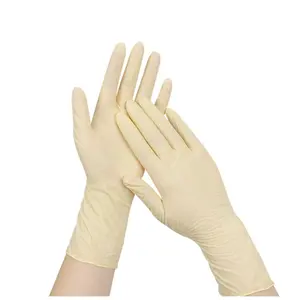 12 inch Long yellow prick resistant 7mil work rubber household hand gloves food safety powder free beauty gloves latex gloves