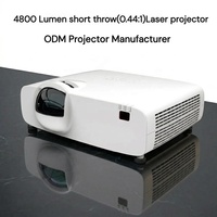 Proyector de Tiro Corto 0.44:1 3LCD 4800 Lúmenes WUXGA, Proyector Láser para Simulador de Golf en Interiores, Aula Escolar