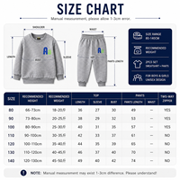 Ensemble de survêtement pour enfants, garçons et filles, tenue d'automne et de printemps, sweat-shirt à manches longues, pantalon de jogging, ensemble de vêtements de sport décontractés 2 pièces