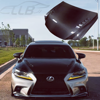 Matériau en fibre de carbone de haute qualité, motif en nid d'abeille, capot moteur en carbone forgé, pour Lexus IS 2013-2019