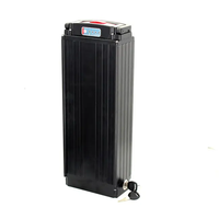 Boîte en aluminium pour batterie de vélo électrique 52V 48V 36V 20AH 26AH 28AH, batteries au lithium de grande capacité, batterie de vélo électrique avec feu arrière