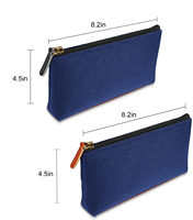 Portable grand feutre étudiants papeterie pochette fermeture éclair sac bureau papeterie organisateur Simple robuste école enfants stylo porte-crayon