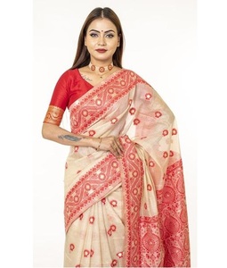 Sari de festival haut de gamme avec broderie exquise en fil d'or, tenue traditionnelle indienne élégante pour les mariages et les grandes occasions - Product Image 1