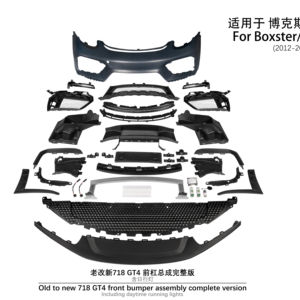 Pour <span class=keywords><strong>Porsche</strong></span> <span class=keywords><strong>718</strong></span> 2012 2013 2014 2015 2016 981 Ancien vers Nouveau 2025 GT4 Ensemble de pare-chocs avant (version complète) - Product Image 2