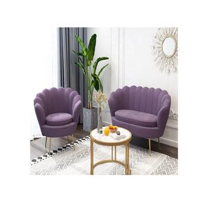 Đồ nội thất phòng khách hiện đại Thiết kế ghế bọc nhung cho nhà hàng Ghế Nhà Hàng sang trọng màu tím - Product Image 1