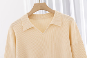 Maglione da donna lavorato a maglia a maniche lunghe con scollo a V floreale, anti-piega, ad asciugatura rapida, taglie forti, per l'<span class=keywords><strong>autunno</strong></span> - Product Image 5