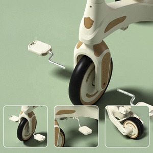 Vélo d'équilibre léger pour bébé pour enfants Tricycle en plastique masculin et féminin avec poignée de poussée peut s'asseoir ou s'allonger - Product Image 6