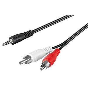 Cable de audio Goobay de 3.5mm a conector estéreo Cinch macho-hembra para conexión de audio - Product Image 1