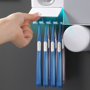 Dispensador Automático de Pasta de Dientes <span class=keywords><strong>Ecoco</strong></span> para Montar en la Pared del Baño con Soporte para Cepillo de Dientes - Product Image 5
