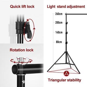 HEYU Soporte Ajustable para Fondos de Fotografía de 2.6*3M, Soporte para Fondos de Estudio de Foto y Video - Product Image 2