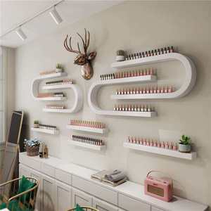 Nail Salon Display Rack Wall Mounted Iron Golden Pink <b>Black</b> White Nail <b>Polish</b> Display Rack Display - Product Image 3