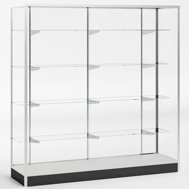 Manufacturer extra view full vision frame glass display case tall showcase for retail shops