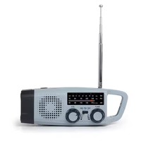 Radio de mano solar de emergencia portátil Cargador de teléfono celular con linterna de plástico AM FM con energía solar con capacidades climáticas