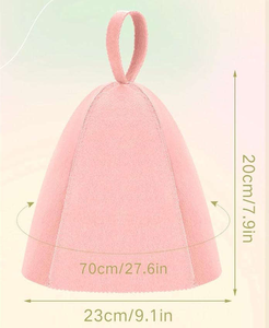 Chapeau de sauna en feutre doux de 2 mm d'épaisseur, écologique, couleur personnalisée, pour adultes, chapeau russe, isolation thermique, rétention de la chaleur, tête moderne - Product Image 6