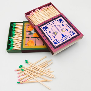 Candele in legno rosa con scatole di fiammiferi di sicurezza personalizzate per la stampa personalizzata del Logo - Product Image 4