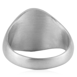 yunnique Men's <b>Titanium</b> Steel Oval <b>Ring</b> Steel Color Geometric Design Gift Jewelry - Product Image 4