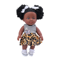 Muñeca Reborn de Silicona de Cuerpo Completo de 10 Pulgadas FiveStar, Muñeca de Vinilo Negra de 25 cm, Muñeca de Moda con Apariencia Realista