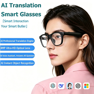 Lunettes audio intelligentes IA avec micro anti-bruit, écouteurs sans fil Bluetooth à oreille ouverte pour appels professionnels et <span class=keywords><strong>traduction</strong></span> en voyage - Product Image 3