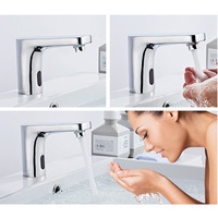 Fournitures d'usine Capteur de mouvement sans contact Robinets de lavabo de salle de bain intelligents Robinets de bassin d'eau froide simples