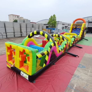 Château gonflable commercial d'extérieur pour fêtes, parcours d'obstacles gonflable avec capacité de 1000 kg et garantie de 3 ans, en vente en gros - Product Image 1