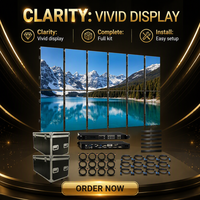Système complet de mur vidéo LED intérieur, kit de processeur monté sur rack pour affichage à 12 panneaux, idéal pour la location de scènes et d'expositions
