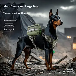 Tactiek Slijtvast Bijtvast Hondentuig Voor Grote Honden Gewatteerde Knop Geen Trekontwerp Voor Training Groothandel - Product Image 1