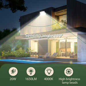 Aigostar 20W proiettore esterno IP65 luce di sicurezza impermeabile naturale 4000K LED 1650LM luci da esterno AC Power BV certificate - Product Image 2