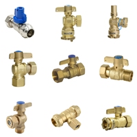 WRAS NSF certifié 1/2 pouces-2 pouces CW617 compteur d'eau magnétique verrouillage vanne à boisseau sphérique en laiton verrouillable vanne à boisseau sphérique en laiton avec clé