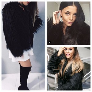 Fashion New Style Women Winter Faux Fur Jacket più spesso warmer elegante Furry Faux Plush Fur Coat <span class=keywords><strong>Cardigan</strong></span> - Product Image 5