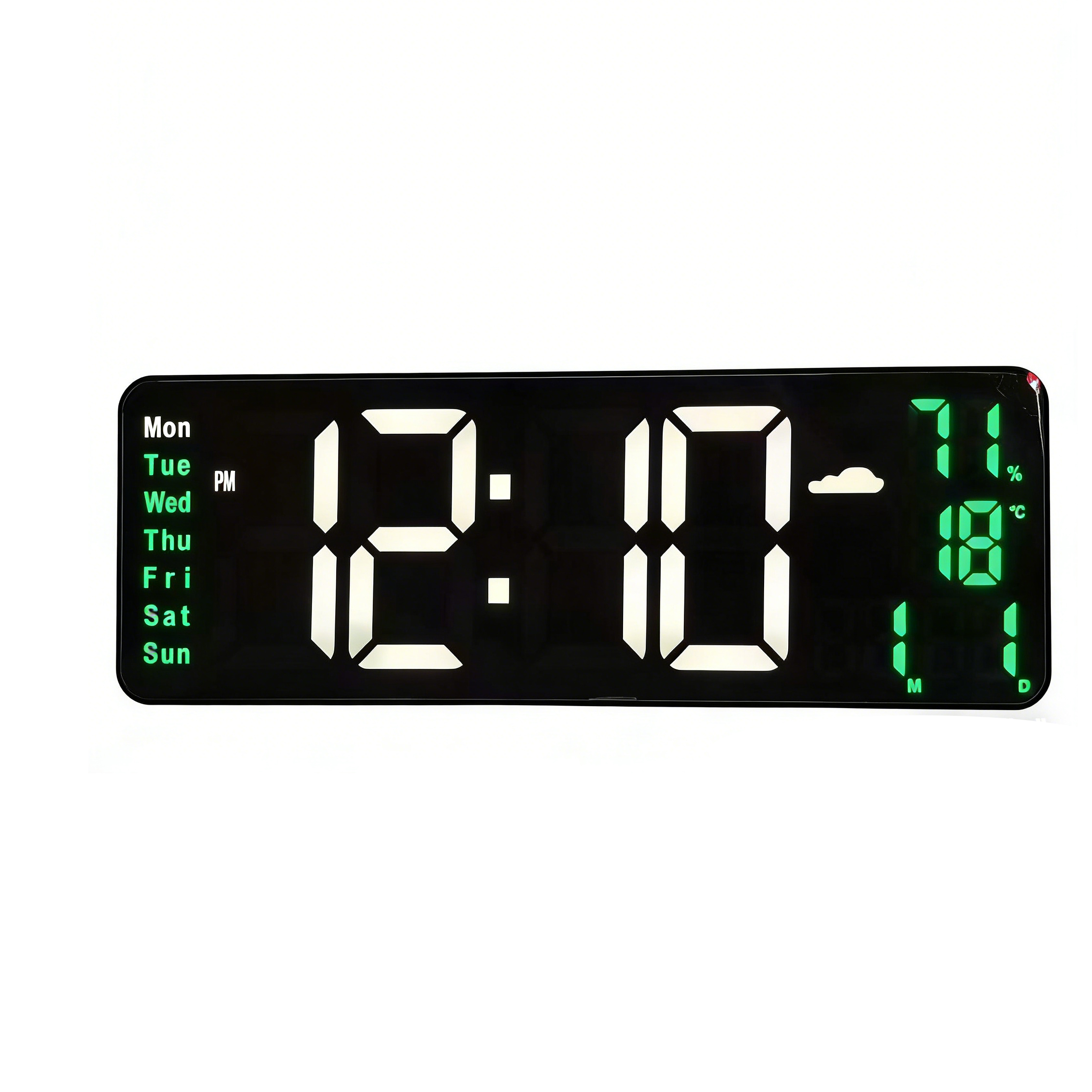 Carcasa negra con luz blanca.