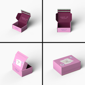 Caja de Correo Rosa Personalizada para Suscripciones Pequeñas, Caja de Envío de Cartón Corrugado Personalizada para Regalos con Cierre - Product Image 3