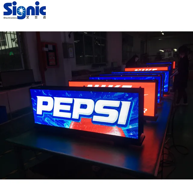 Taxi top P3.33 P5 LED Digital Display Full Color 3G WIFI GPS Outdoor taxi roof top advertising signs