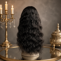 Perruque Lace Front en Cheveux Humains Brésiliens Remy, Base en Dentelle Sans Colle, Cheveux de Bébé, Racine Foncée, Couleurs Mixtes, Densité 180%, 13x4, Longue Longueur