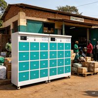 Estación de Intercambio de Baterías de Litio Solar ESINO de 12 Ranuras, Gabinete de Intercambio de Baterías Impermeable para Exteriores con Función OTA para África