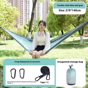 <span class=keywords><strong>Hamac</strong></span> double d'extérieur pour étudiants et adultes Chaise berçante anti-renversement avec parachute en nylon pour dortoir et camping - Product Image 6