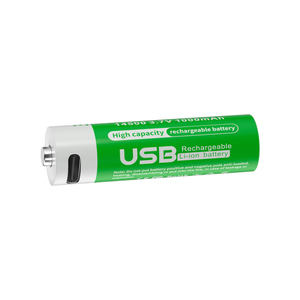 Batería de Iones de Litio PUJIMAX de Alta Capacidad, 3700mWh, 14500, 3.7V, Cilíndrica, Puerto de Carga Rápida USB <span class=keywords><strong>Tipo</strong></span>-<span class=keywords><strong>C</strong></span>, en Existencia, para <span class=keywords><strong>C</strong></span>ámara y Altavoz - Product Image 1