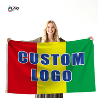 Personalización de fábrica 90*150cm banderas de actividad de poliéster duraderas Impresión de logotipo cualquier tamaño para tela de fondo de exposición al aire libre