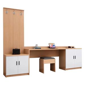 ชุดเฟอร์นิเจอร์ห้องนอนโรงแรมแบบปรับแต่งได้โครงเตียงไม้ราคาถูกพร้อมโต๊ะข้างเตียงและตู้เสื้อผ้าสำหรับห้องนอน3ดาว - Product Image 6