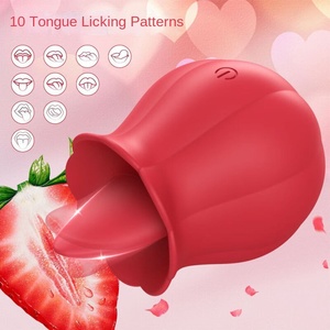Rose Tongue Sucking Vibrator 10 Frequencies Female Orgasm Toy USB Rechargeable Waterproof <strong>Quite</strong> Body-Safe Sex Toy for <strong>Women</strong> - Product Image 1
