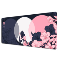 Grand tapis de souris de style japonais à fleurs de cerisier roses, protection de bureau d'ordinateur, accessoires, tapis de souris de bureau, tapis de souris Xxxxl 70x30